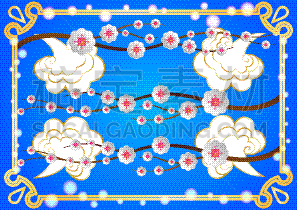 传统,亚洲,春天,背景,华丽的,请柬,云,壁纸,樱桃,问候