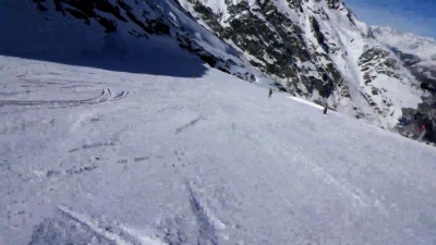 高山滑雪运动员的POV