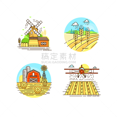 农业,品牌名称,农场,一排人,计划书,非都市风光,地形,白色背景,直的,收集