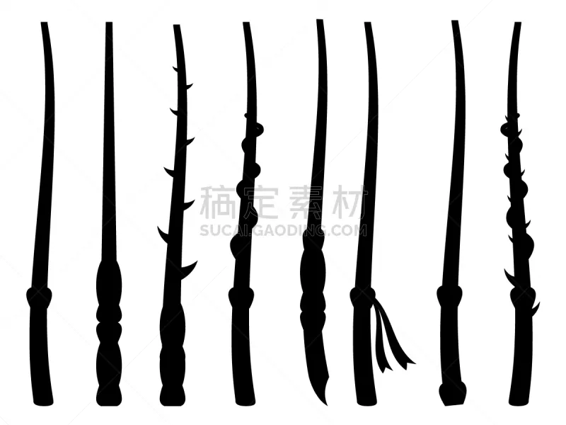 魔杖 白色背景 魔法符咒 仙女 焦点 飘然 棍 童话故事 巫术 剪影图片素材下载 稿定素材