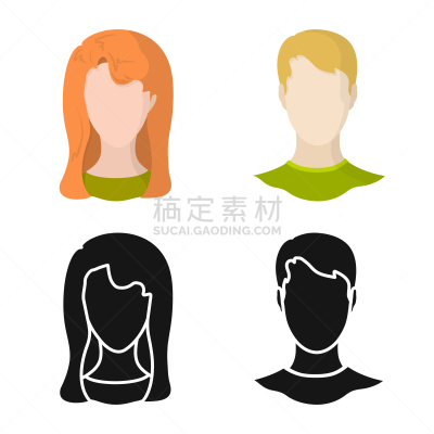 专业人员,标志,照片,分离着色,假发,男人,肖像,图像,收集,设计