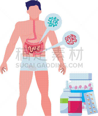 健康保健,男人,人类消化系统,男孩,生物学,人,溃疡,生病,联系