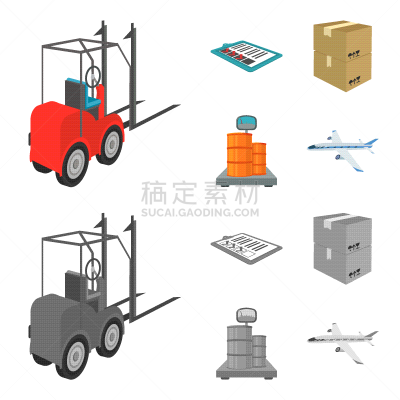 滑垒守场员,设备用品,货物集装箱,叉车,疤,金属,递送,包装,收集,服务
