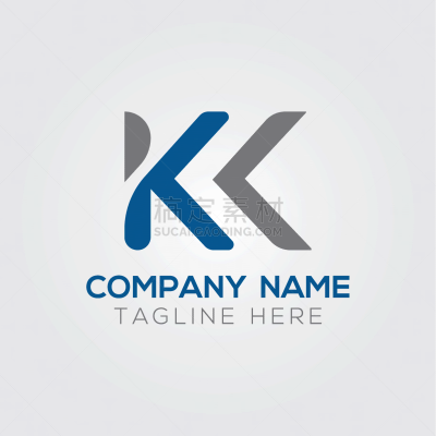 initial alphabet kk logo design template abstract