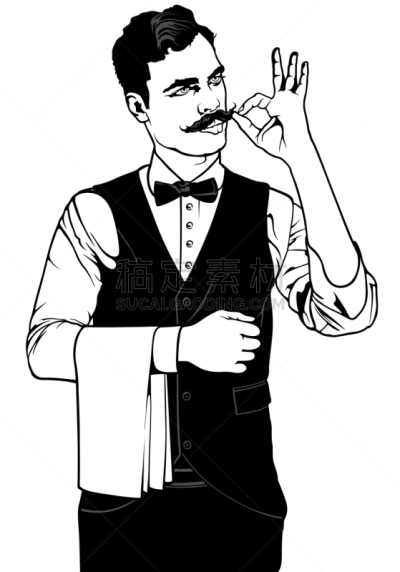 餐馆,美味,男招待,制服,人力资源,男人,食品,膳食,套装,出示