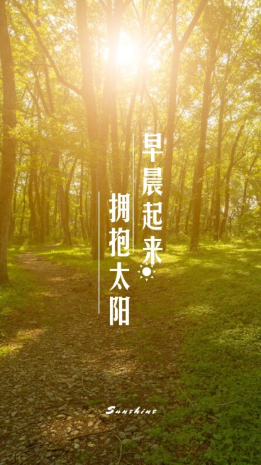 早晨起来拥抱太阳手机海报预览效果