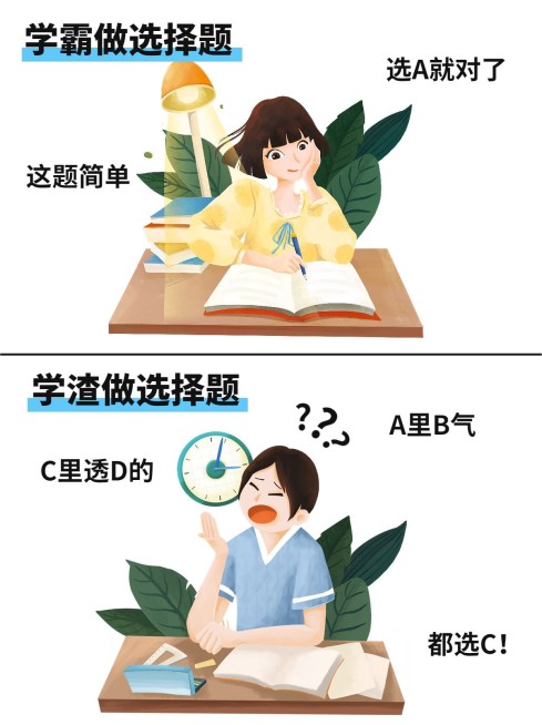 趣味对比教育学习话题讨论小红书封面预览效果