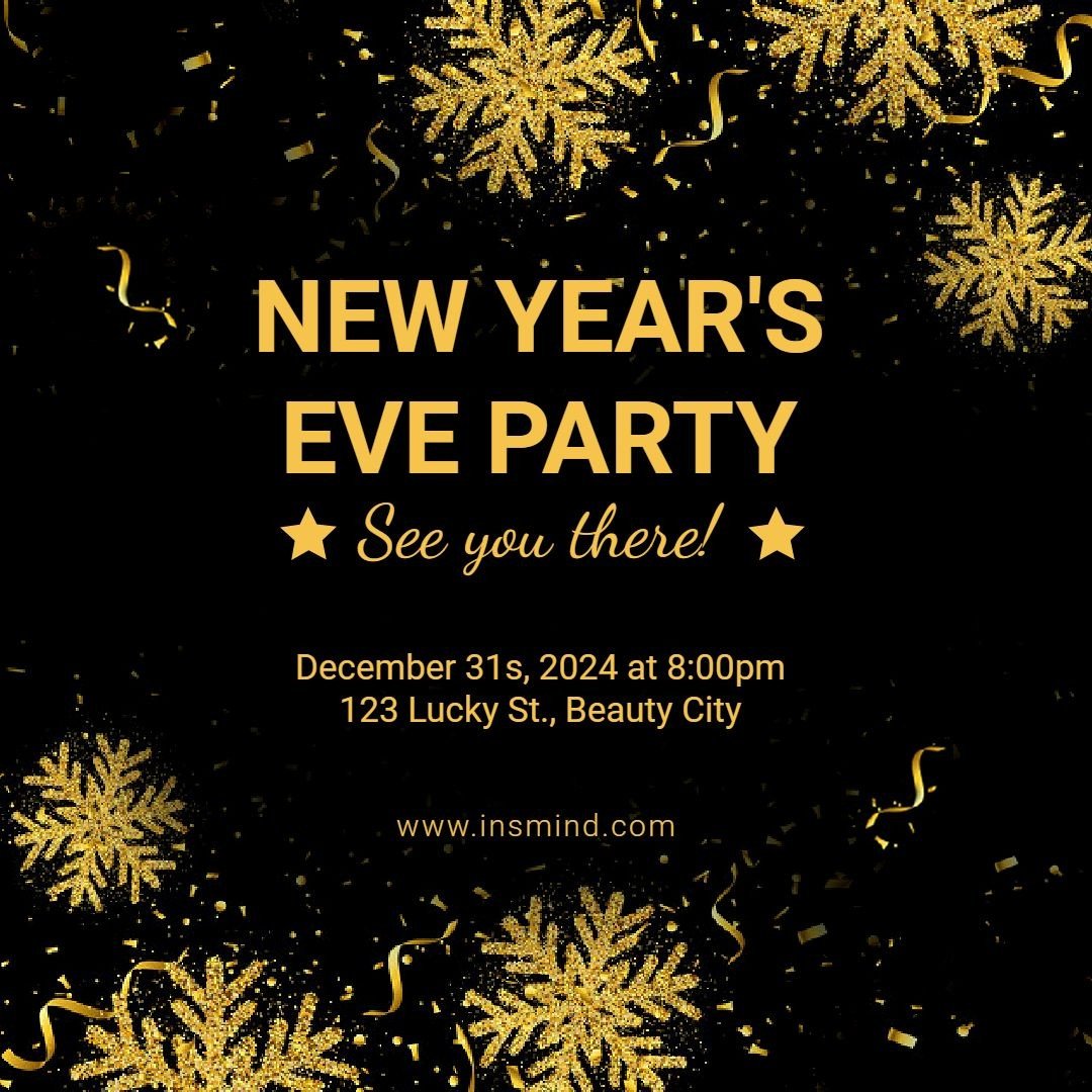 New Year Party Event Invitation Templates