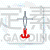鱼钩,轮廓,计算机图标,多色的,充气筏,钓具,矢量,概念,分离着色,白色背景