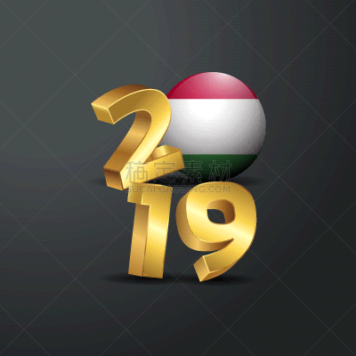 2019,匈牙利,字体,金色,幸福,分离着色,白色,欧洲,问候