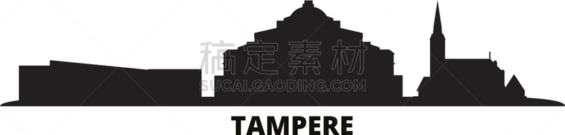 坦佩雷,城市天际线,芬兰,分离着色,公园,现代,自然美,海岸线,湖,剪影