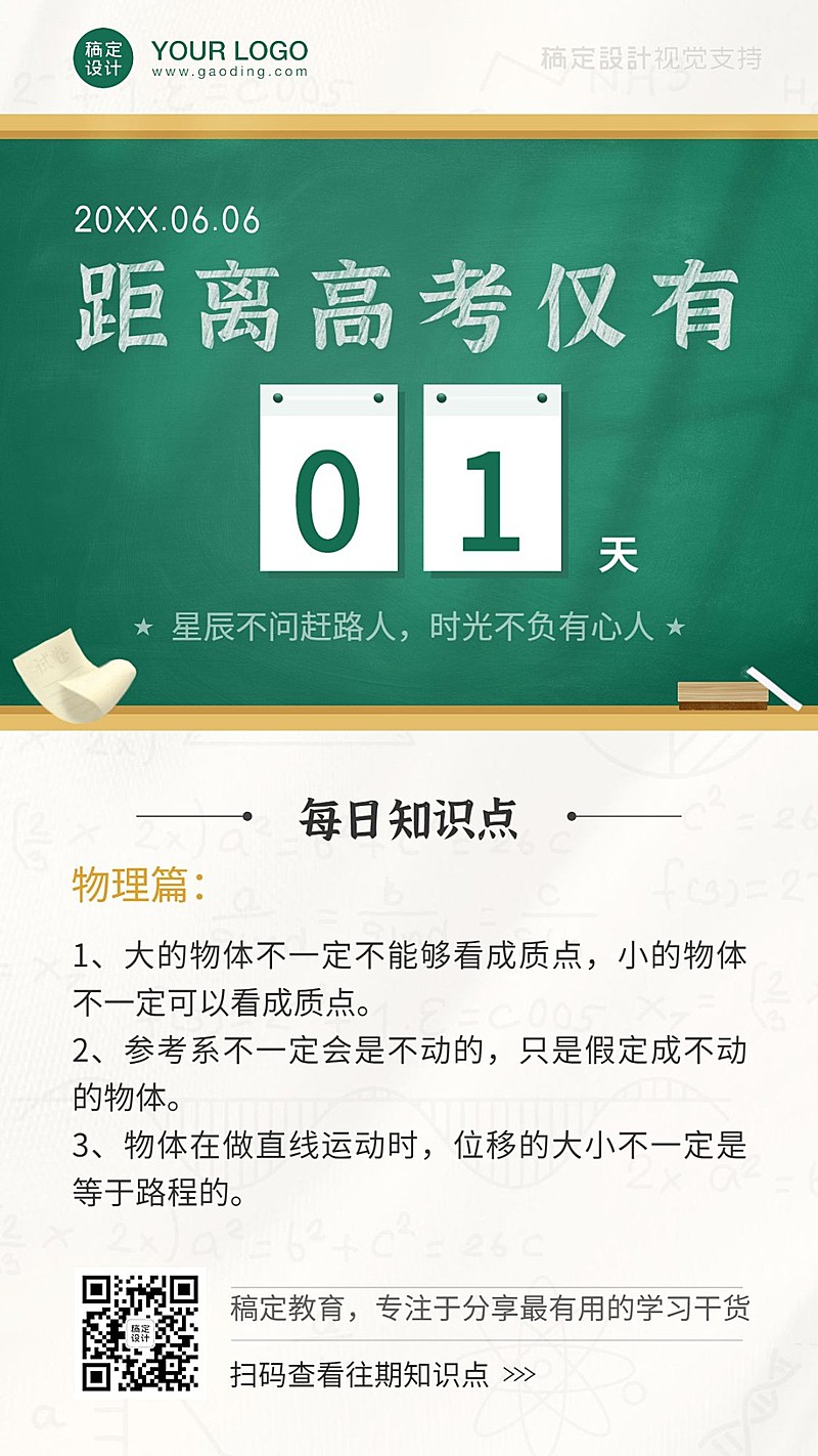 高考倒计时每日一练知识点海报