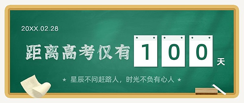 高考倒计时100天冲刺首图