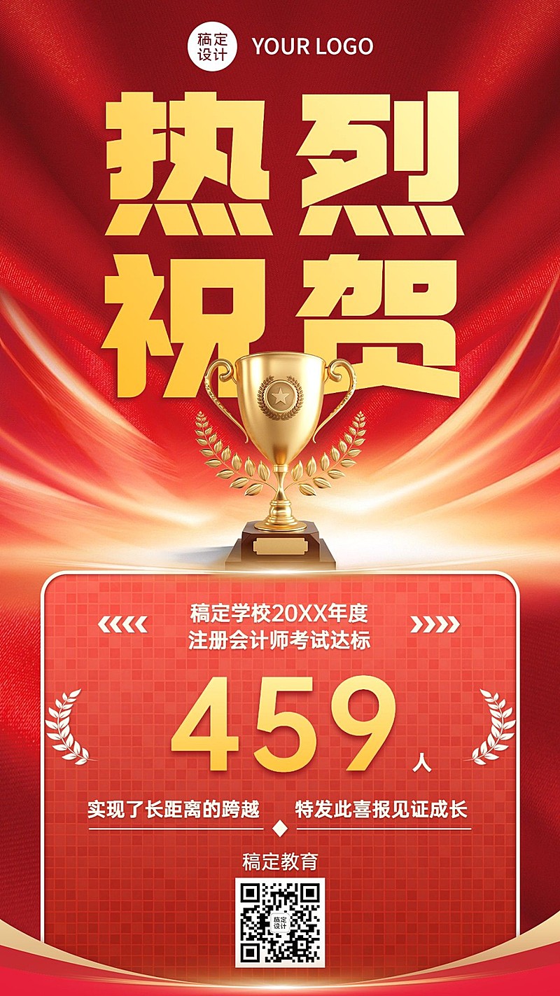 高考喜报长手机海报