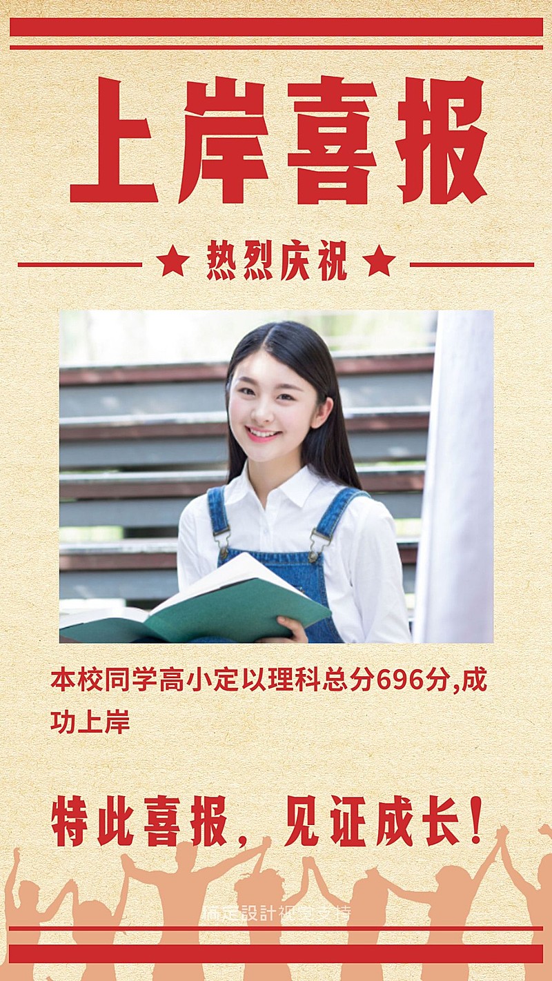 复古喜庆高考成绩海报