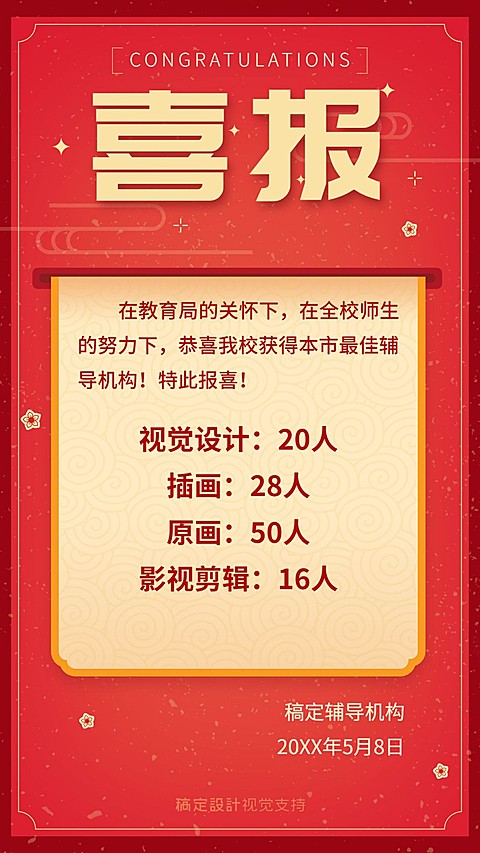 高考艺考喜报通知