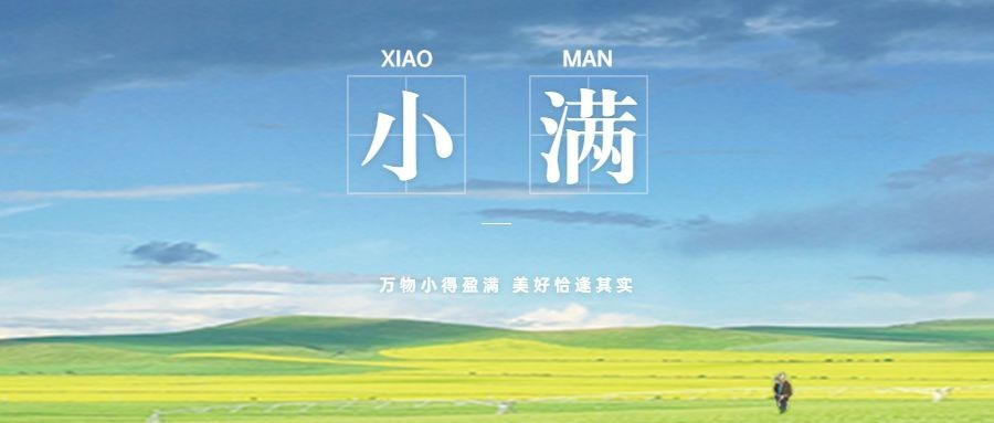 小满节气祝福问候手绘公众号首图预览效果