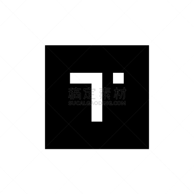 letter t logo combined with square shape