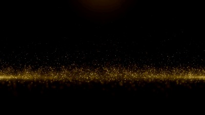 粒子金色闪光波克奖尘埃抽象背景环