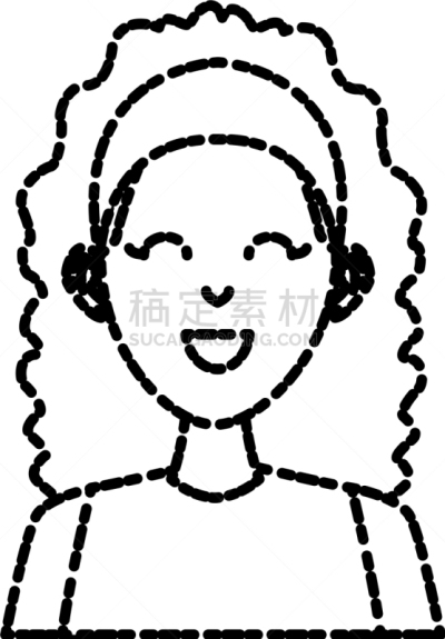 青年女人,卡通,可爱的,商务,人,概念,肖像,图像,女人,违约
