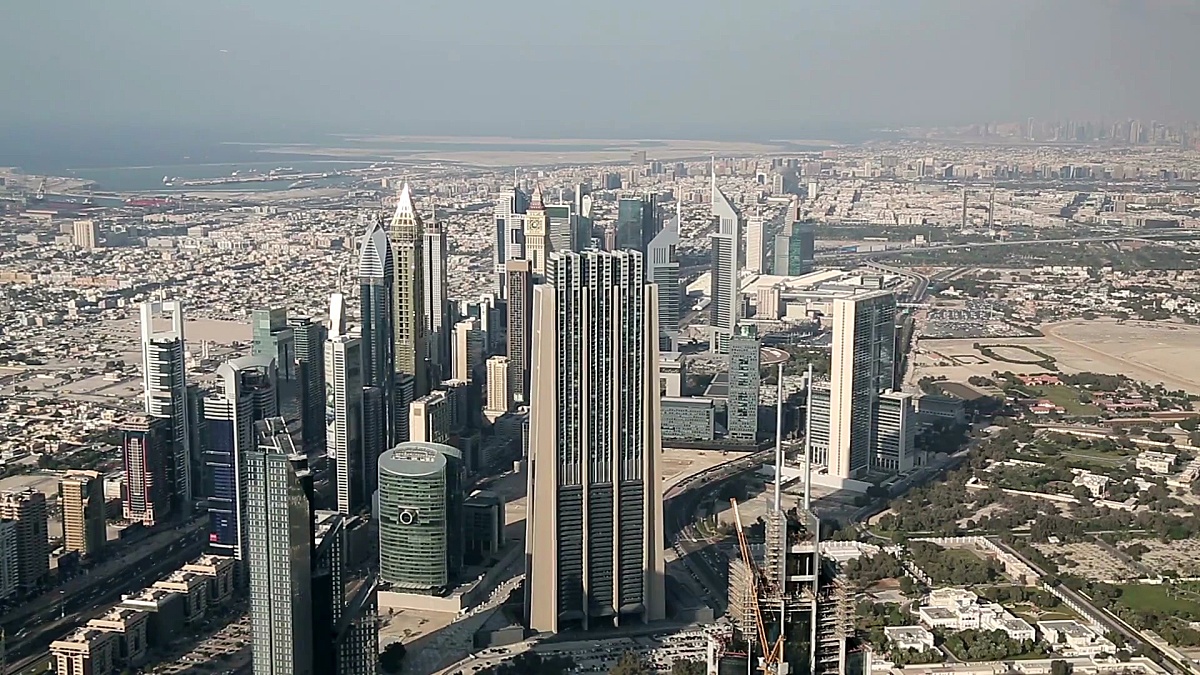 阿联酋迪拜市中心的金融中心