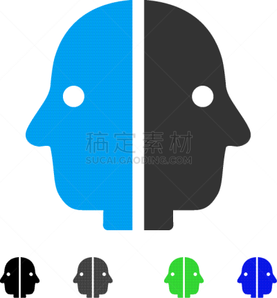 公寓,计算机图标,人的脸部,顾客,矢量,人,男人,杰纳斯,图像,侧面像