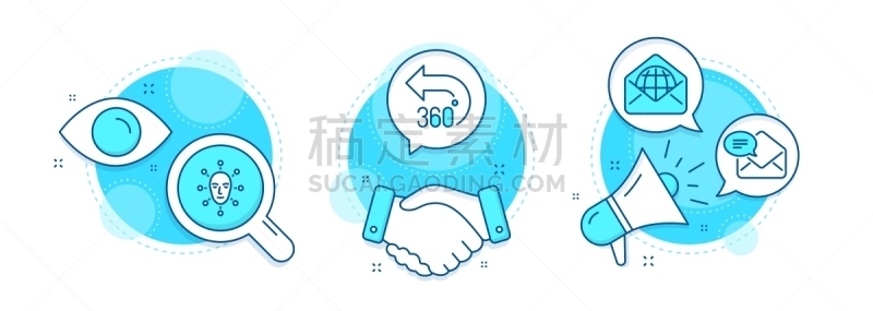 邮件,计算机图标,矢量,生物识别,新的,蜘蛛网,标志,人的脸部,圆形
