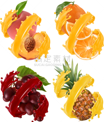 果汁,水果,橙子,浆果,饮料,清新,食品,维生素,溅,流动