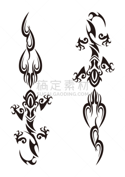 蜥蜴,火蝾螈,标签,式样,火蜥蜴,华丽的,部落艺术,从容态度,人种,生物