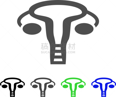 计算机图标,图像,女人,人类的生殖器官,设计元素,矢量,卵巢,子宫颈