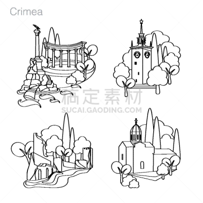克里米亚,国际著名景点,绘画插图,国内著名景点,雅尔塔,东正教,护送队,辛菲洛普,布置