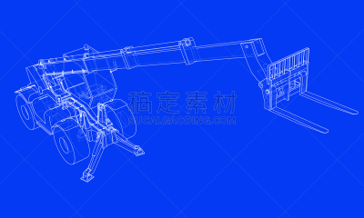 叉车,矢量,概念,三维图形,轮廓,制造机器,卡车,搬运工,图像,货运