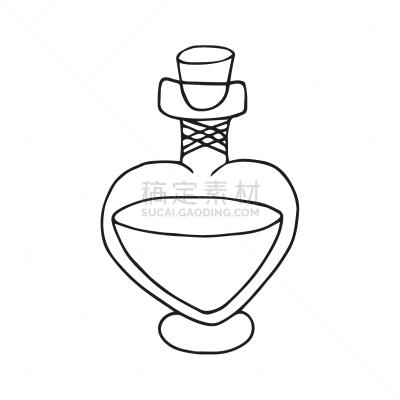 可爱的,贺卡,一个人,绘画插图,乱画,情人节,标签,轮廓,春药,矢量