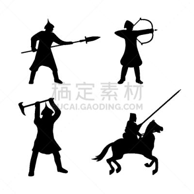 白色背景,勇士,分离着色,白色,欧洲,忍者,男人,剪影,布置