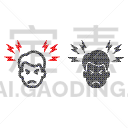 头痛,符号,痛苦,计算机图标,动物头,线条,健康保健,品牌名称