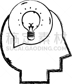 男人,想法,里面,电灯泡,人,图像,剪影,闲谈,思考
