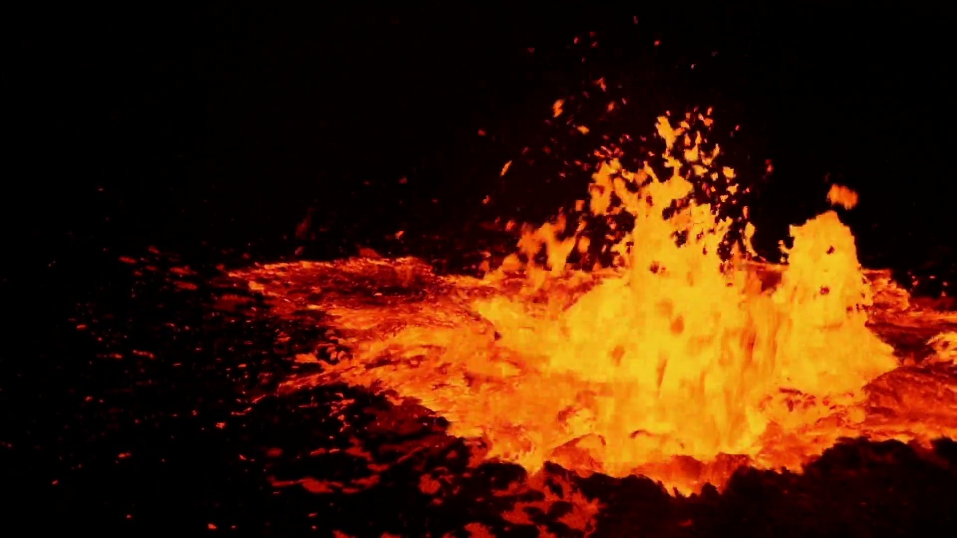 埃塞俄比亚埃尔塔阿勒火山的熔岩湖