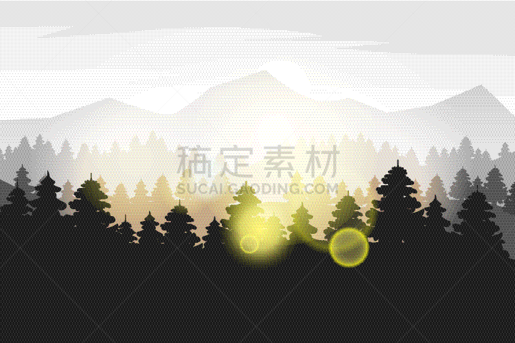 背景,山,森林,松木,地形,户外,绿色,木制,早晨,冒险
