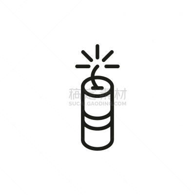 爆竹,极简构图,线图标,轮廓,传统,白昼,周年纪念,闪亮的,事件,符号