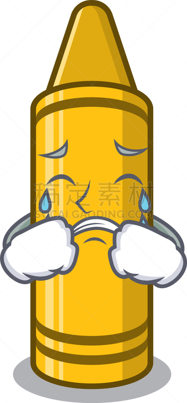 黄色,蜡笔,动画片,钱包,活力,可爱的,铅笔,设备用品,面部表情,哭