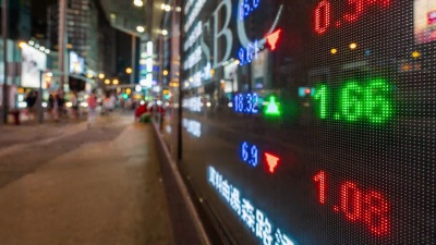 股票市场和交易信息的 延时摄影