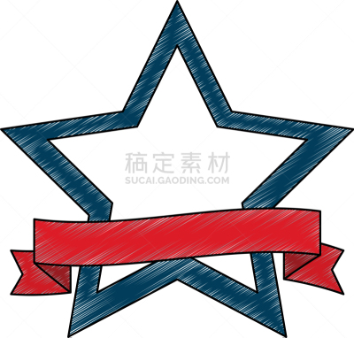 星形,缎带,边框,分离着色,安全,闪亮的,马奇