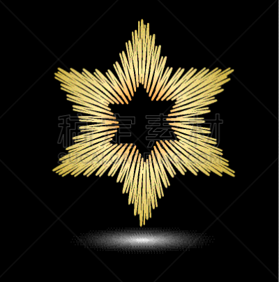 黄金,犹太教,大卫王之星,分离着色,传统,国内著名景点,闪亮的,金属,庆祝