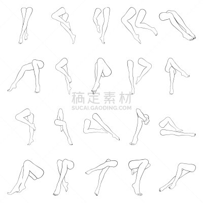 矢量,白色背景,女性,腿,分离着色,美女,人类居住地,女人,修脚,布置