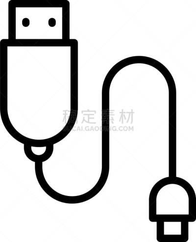 数据线,分离着色,白色,数据,技术,图像,USB线,移动式,设备用品,设计
