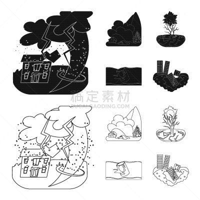 天气,发狂的,分离着色,图标,一个物体,螺线,雪,漏泄,烟雾
