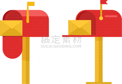 信封,分离着色,黄色,红色,邮箱,商务,垃圾邮件,电子邮件,信函,充满的