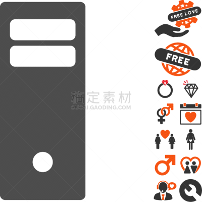 主机,图标,可爱的,华丽的,计算机,浪漫,技术,婚礼,爱,奖励