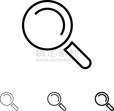 黑色,线条,视角,图标集,信心,细的,白色,概念,探索,搜寻