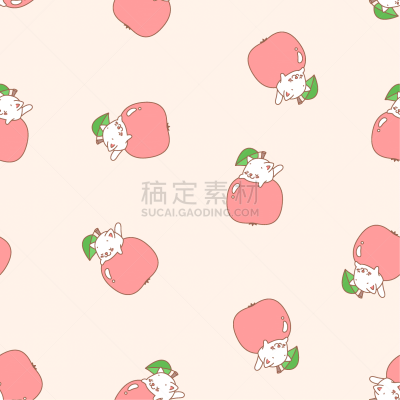 式样,苹果,可爱的,纺织品,动物图案,食品,二件式睡衣,棉,女性特质,简单
